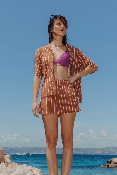 CHEMISE MANCHES COURTES MULTICO ROSE