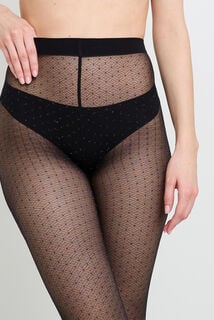 MERVEILLE COLLANT FANTAISIE 20 DENIERS NOIR