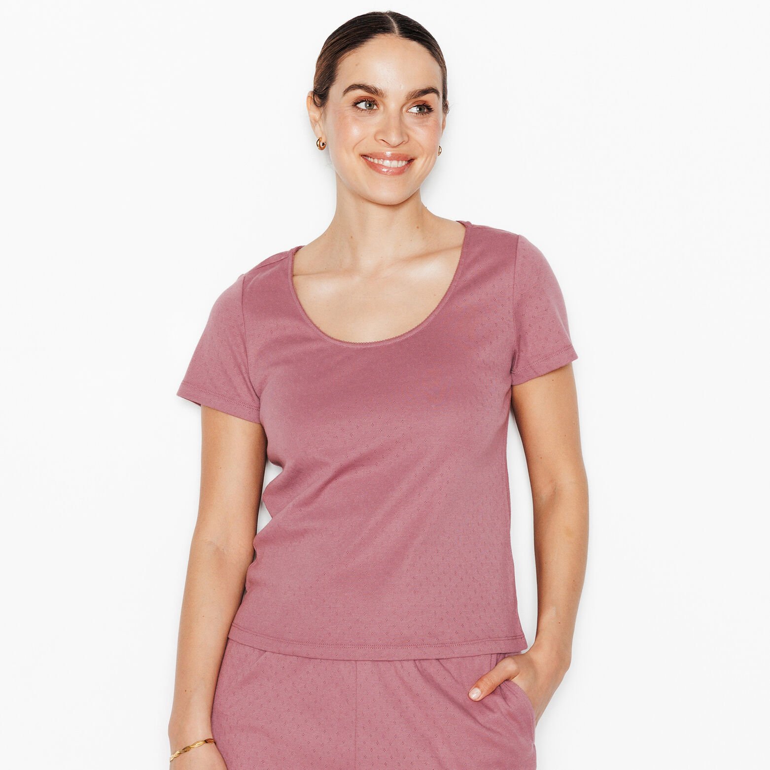 HABYBIS TEE-SHIRT MANCHES COURTES VIOLET