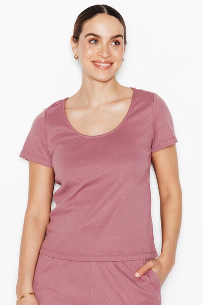 TEE-SHIRT MANCHES COURTES VIOLET