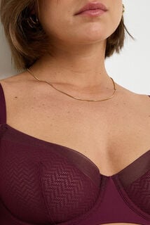 HELLO soutien-gorge emboitant dentelle BORDEAUX