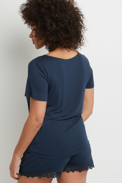 SYARA TEE SHIRT MANCHES COURTES MARINE