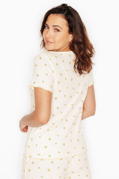 IDEE TEE-SHIRT MANCHES COURTES MULTICO JAUNE