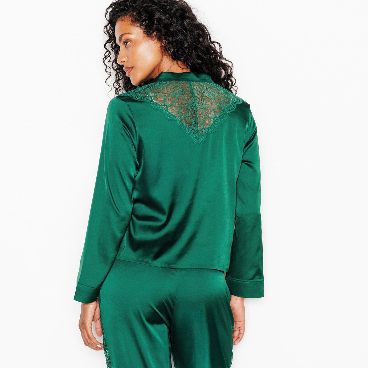 INOUIE CHEMISE DENTELLE DOS VERT