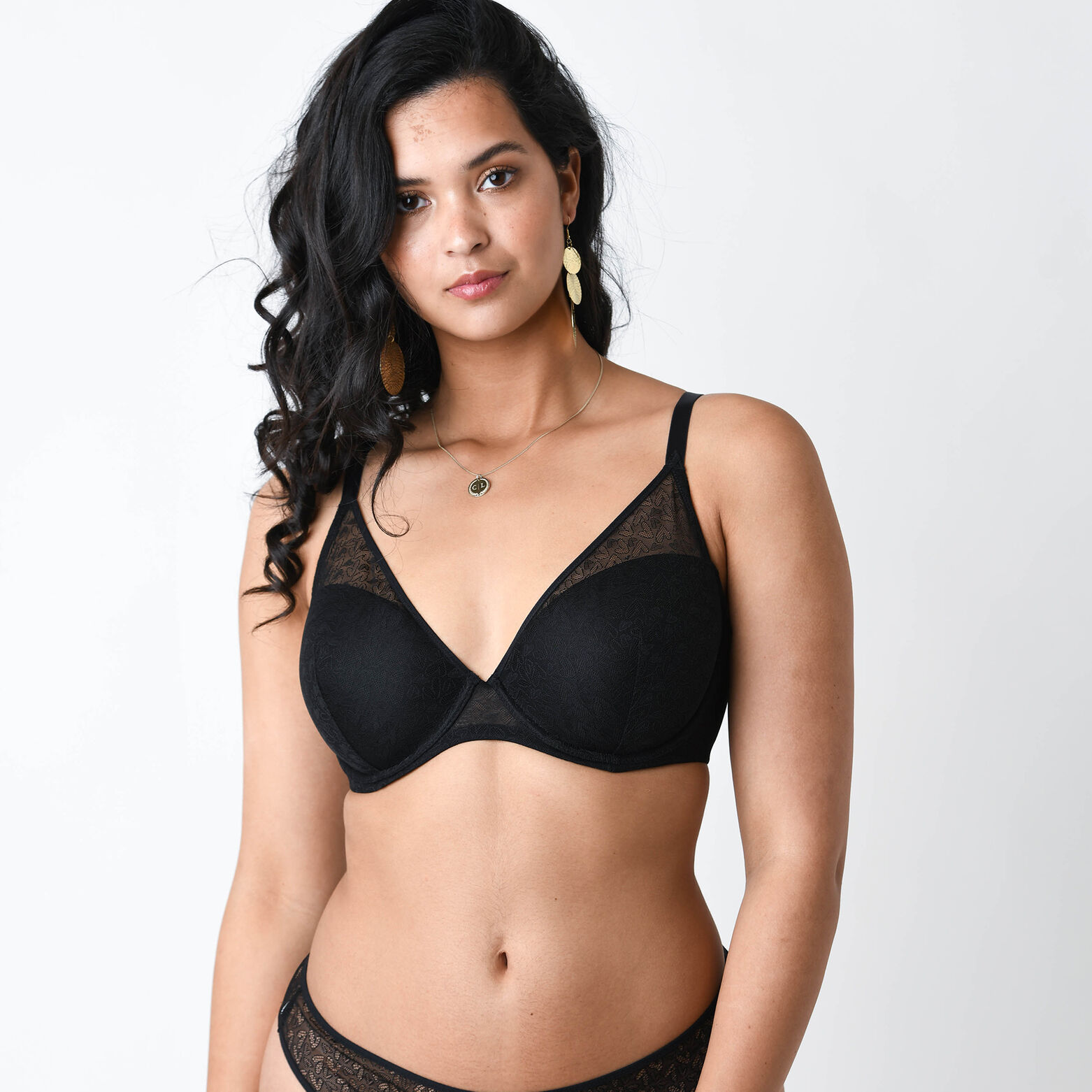 AMELIA SOUTIEN-GORGE AMPLI FOULARD TULLE NOIR