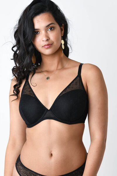 AMELIA SOUTIEN-GORGE AMPLI FOULARD TULLE NOIR