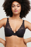 DENTELLE SOUTIEN-GORGE AMPLI FOULARD NOIR