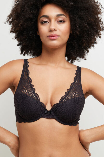SOUTIEN-GORGE AMPLI FOULARD NOIR
