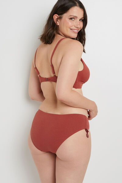 JASPE MAILLOT DE BAIN SLIP MAXI TERRACOTTA