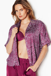 GIRLY CHEMISE MANCHES COURTES MULTICO ROSE