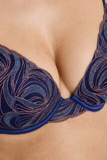 HEDWIGE SOUTIEN-GORGE AMPLIFORME PLUNGE MULTICO BLEU