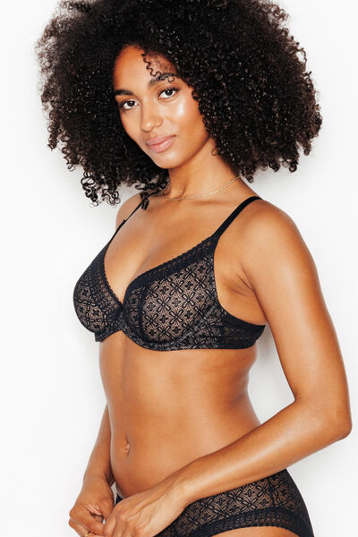 SOUTIEN-GORGE EMBOITANT DENTELLE NOIR