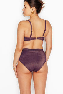 NESS Maillot de bain culotte haute PRUNE