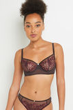 BAO SOUTIEN-GORGE CORBEILLE TULLE BRODE MARRON