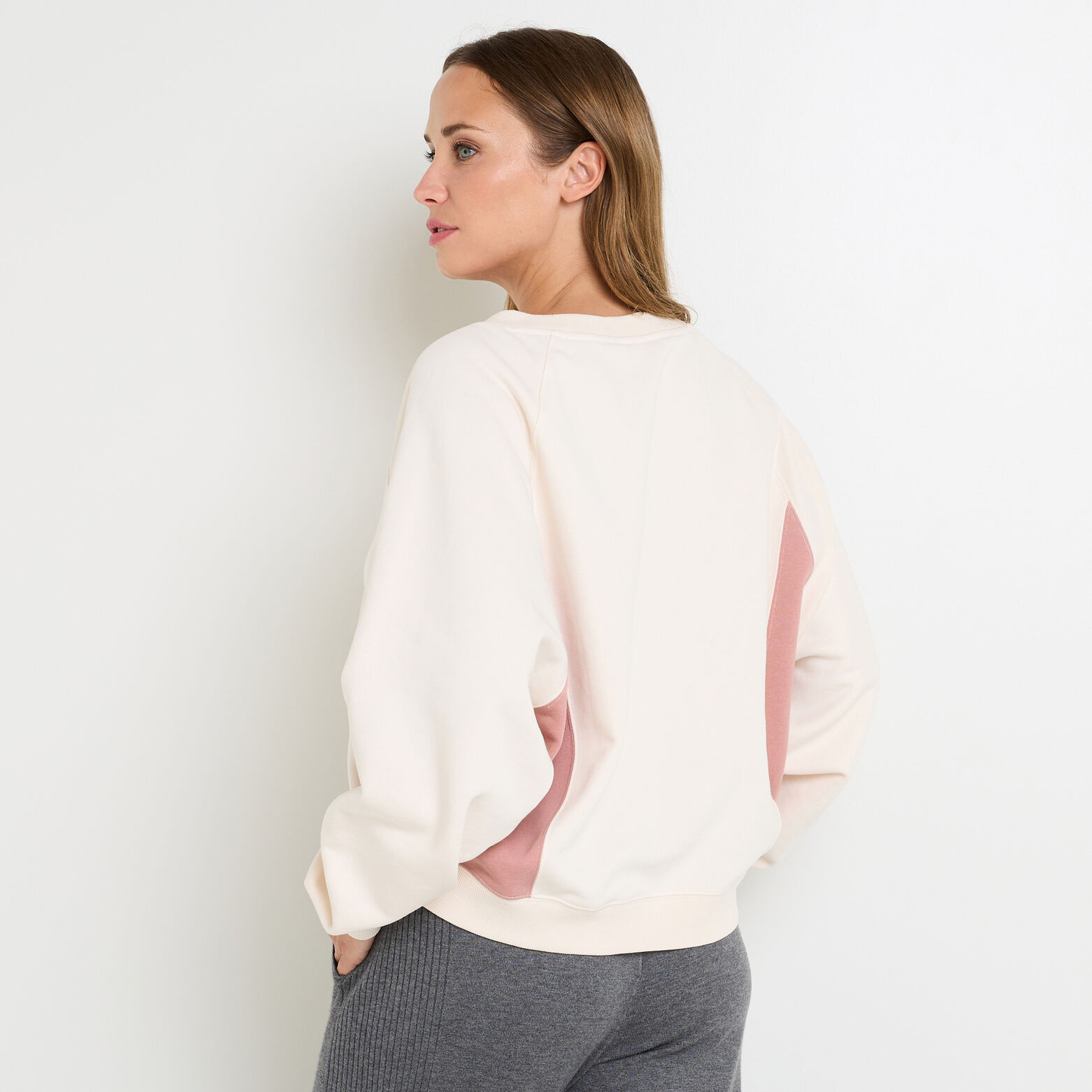 FRENCH SWEAT MANCHES LONGUES  ECRU