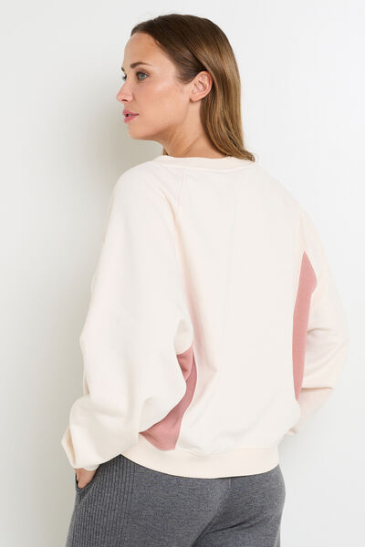 SWEAT MANCHES LONGUES ECRU