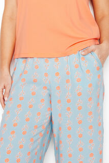 IDEALE PYJAMA PANTACOURT 2 PIECES MULTICO ORANGE