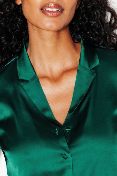 INOUIE CHEMISE DENTELLE DOS VERT