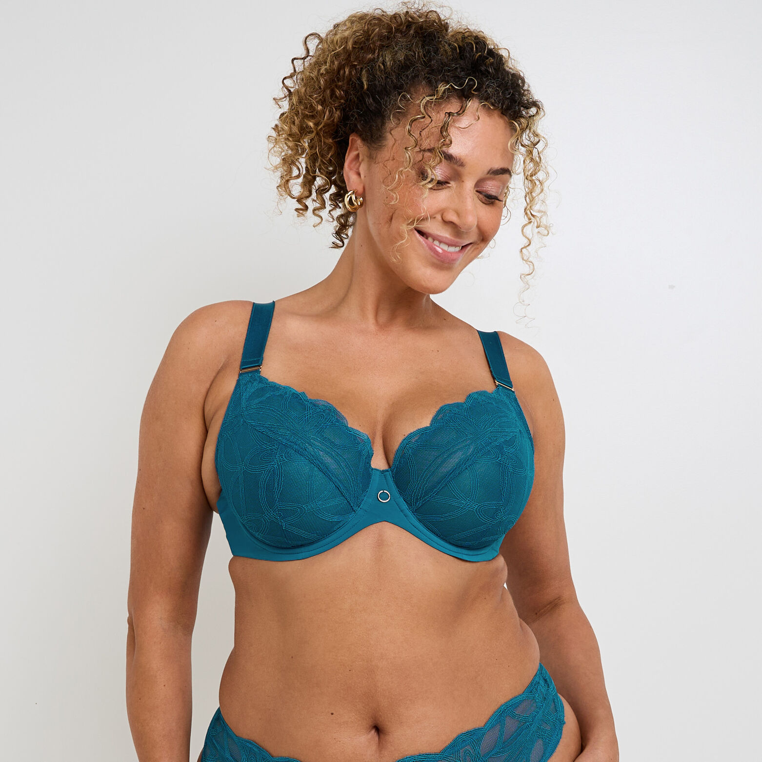 DEBORAH SOUTIEN-GORGE EMBOITANT GRANDE TAILLE DENT TURQUOISE