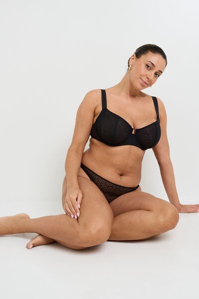SOUTIEN-GORGE CORBEILLE DENTELLE NOIR