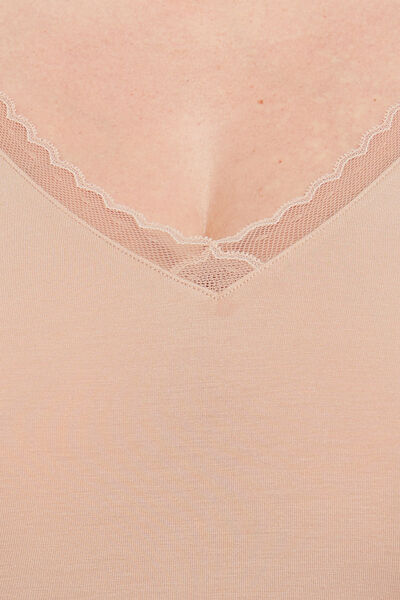 CANNELLE T-SHIRT MANCHES LONGUES MAILLE BEIGE