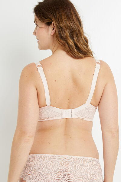 DENTELLE SOUTIEN-GORGE GRANDS BONNETS POUDRE