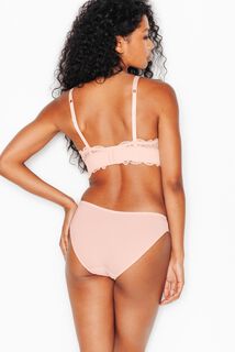 DENTELLE CULOTTE MICROFIBRE ET DENTELLE POUDRE