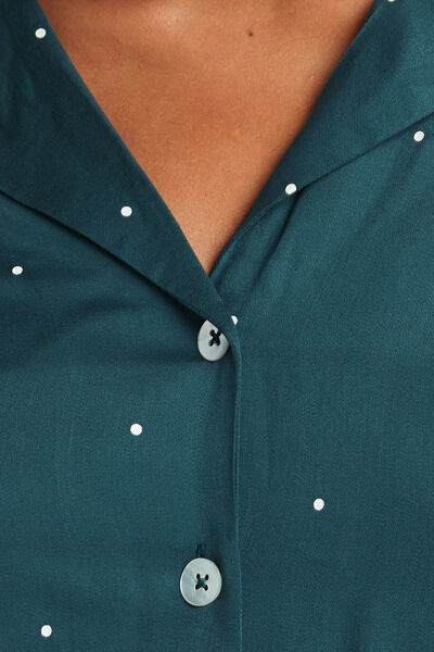 CHEMISE DE PYJAMA VISCOSE VERT