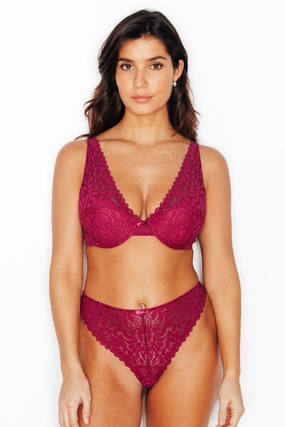 ISADORA SOUTIEN-GORGE AMPLIFORME FOULARD BORDEAUX