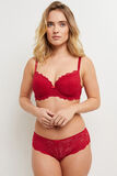 DENTELLE SHORTY DENTELLE ROUGE