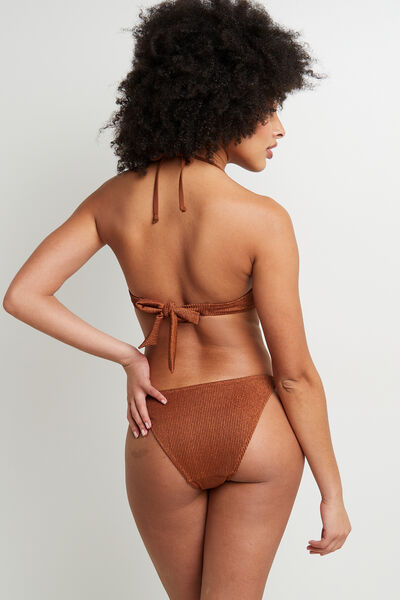 MAILLOT DE BAIN SLIP MINI MARRON