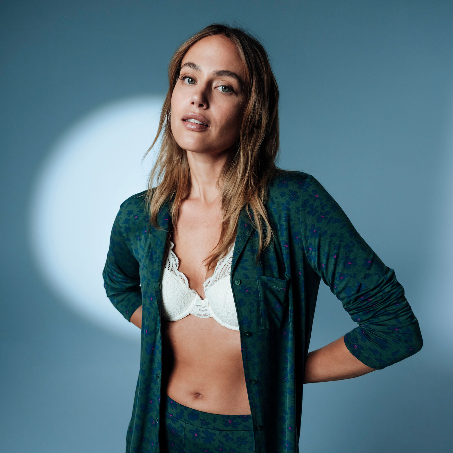 CAMILLE Chemise manches longues MULTICO VERT