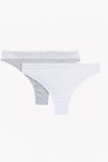 INFINITY LOT DE 2 TANGAS COTON MULTICO BLANC