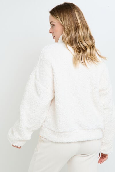 VESTE FOURRURE ECRU