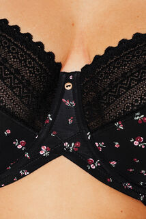 DOUCE SOUTIEN-GORGE GRANDE TAILLE MULTICO NOIR