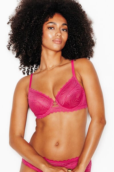 SOUTIEN-GORGE EMBOITANT DENTELLE ROSE