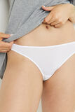 BEE TANGA MICROFIBRE DENTELLE BLANC