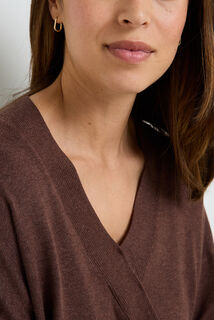 FEERIE PULL EN TRICOT MARRON