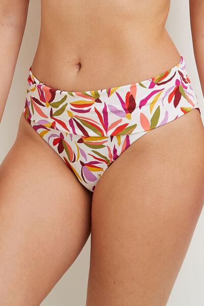 MAYA MAILLOT DE BAIN CULOTTE MAXI MULTICO BLANC