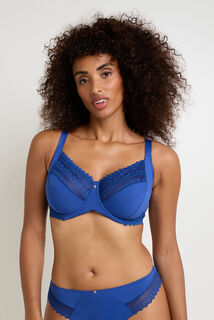 DOUCE SOUTIEN-GORGE EMBOITANT GRANDE TAILLE MICROF BLEU
