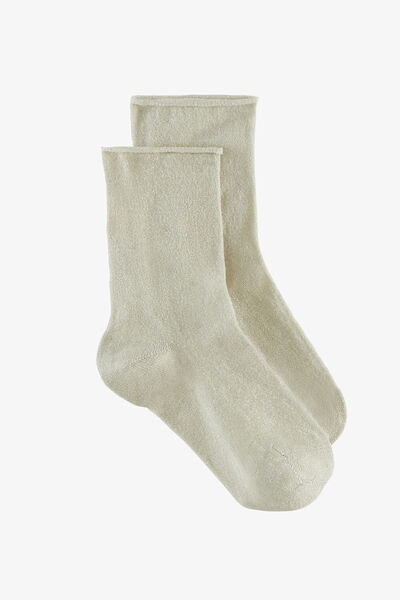 PAIRE DE CHAUSSETTES A PAILLETTES PEAU