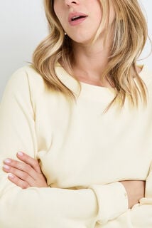 FAIENCE TEE-SHIRT MANCHES LONGUES ECRU