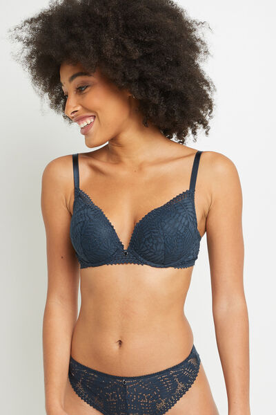 SOUTIEN-GORGE PUSH UP DENTELLE PETROLE