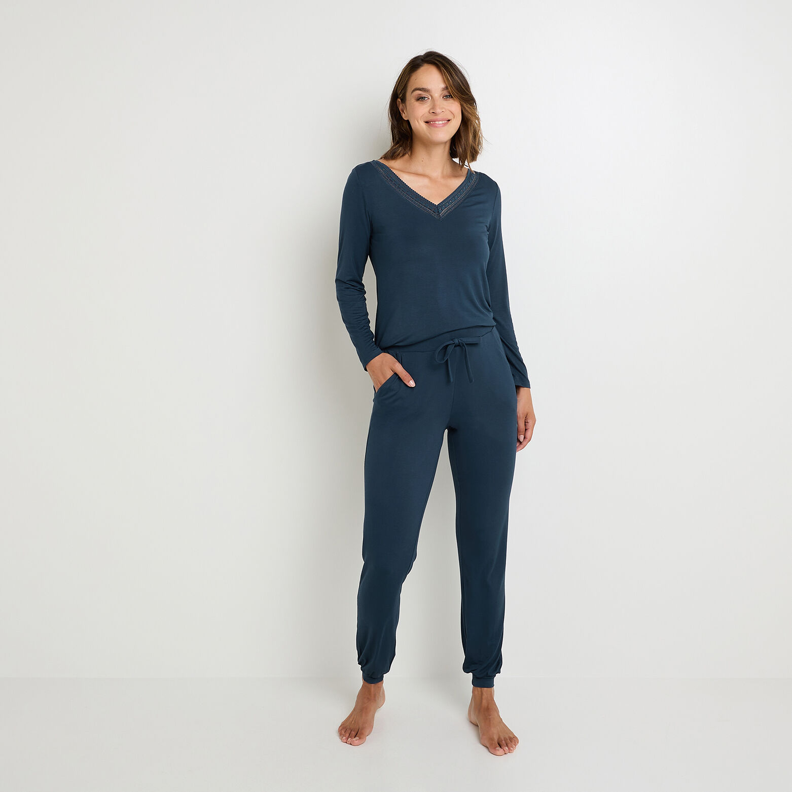 CAMILLE pantalon de pyjama MARINE