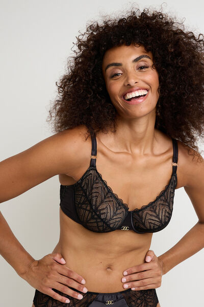 FEMME SOUTIEN-GORGE EMBOITANT DENTELLE NOIR