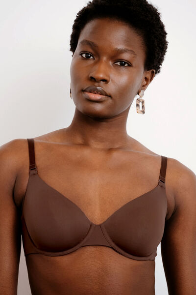 SOUTIEN-GORGE EMBOITANT MICROFIBRE MARRON