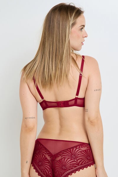 SOUTIEN-GORGE EMBOITANT DENTELLE ROUGE