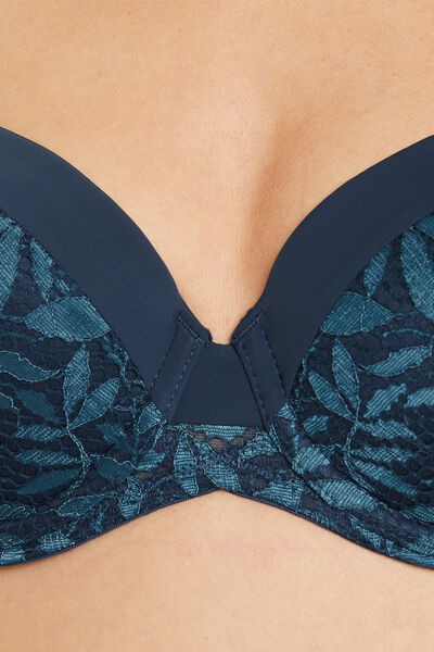 SOUTIEN-GORGE EMBOITANT DENTELLE MULTICO BLEU