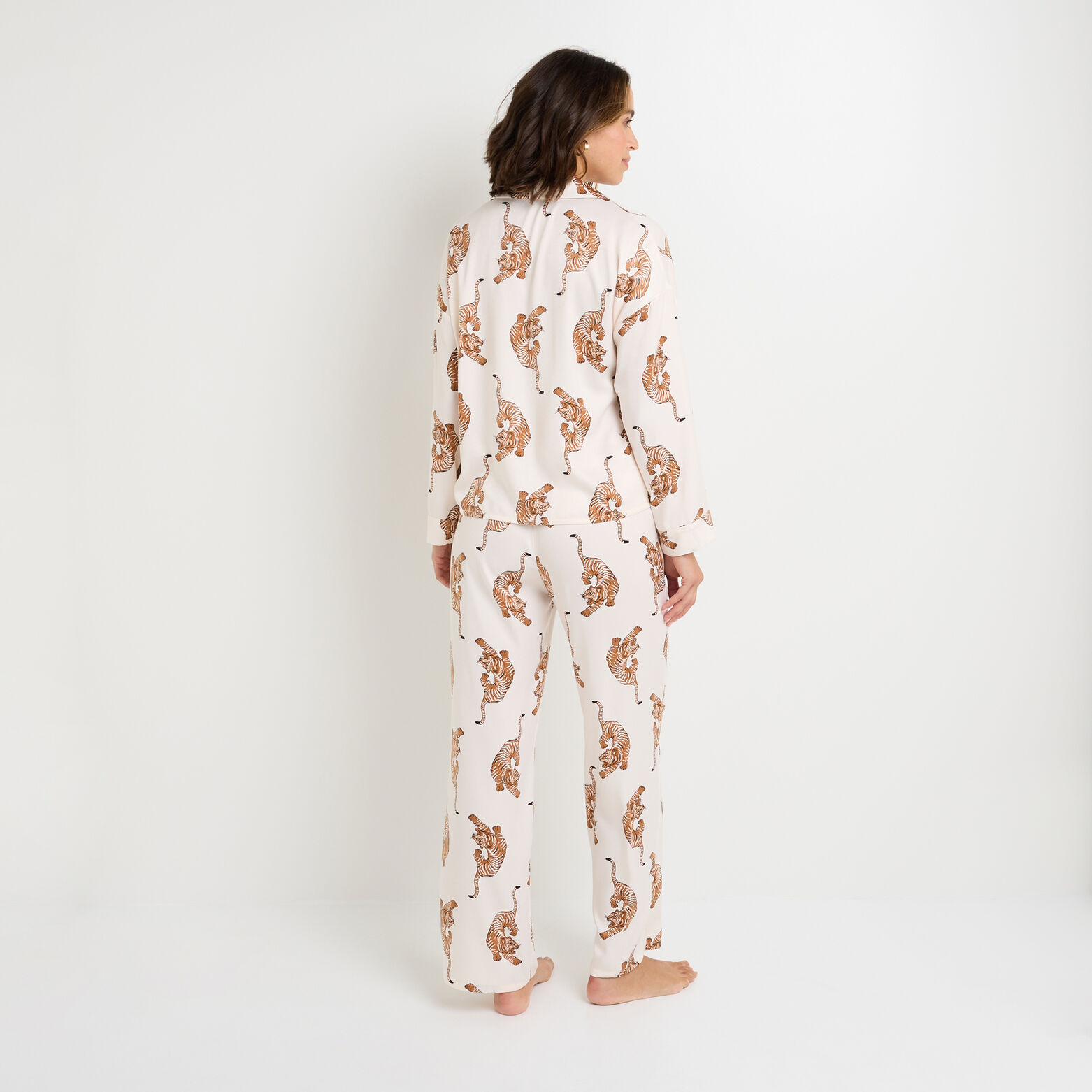 GRAMMY PANTALON DE PYJAMA MULTICO BLANC