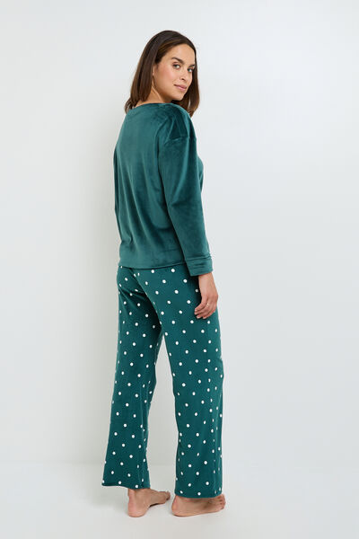 FLUFFY PANTALON DE PYJAMA MULTICO VERT